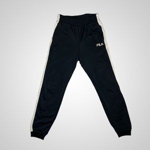 Fila Black w White Stripe Sweatpants